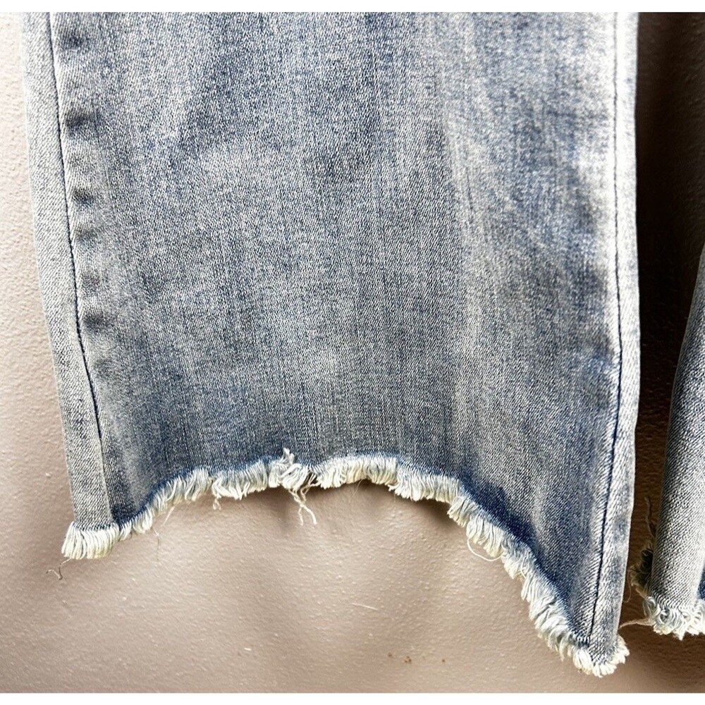 Pol Boho Flare Jeans Size Small Light Wash Size Zip Stretch - Picture 2 of 7